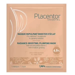 法国Placentor masque booster 焕亮丰盈面膜 25G 一次使用即可带来“熬夜急救”的好气色效果 蕴含 4%乳酸  包裹型VC